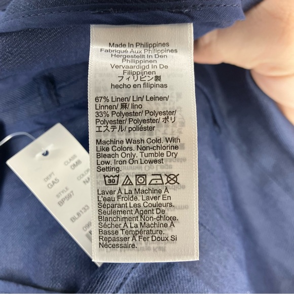 NWT J. CREW Stretch Linen Blend Midi Pencil Skirt Navy Blue 4 - Picture 6 of 6